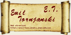 Emil Tornjanski vizit kartica